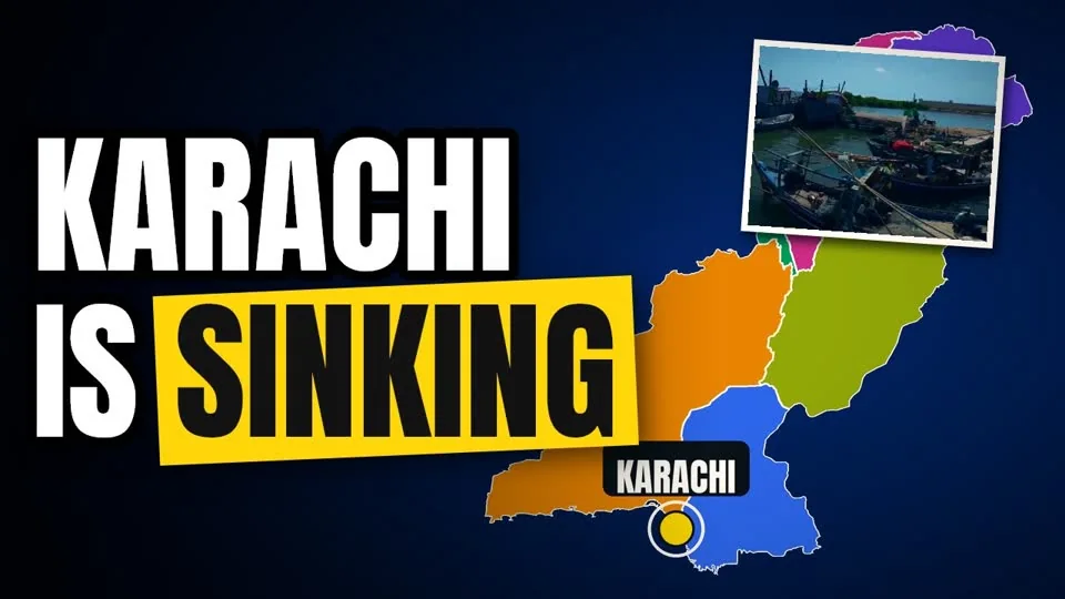 Thumbnail for an explainer about Karachi's rising sea